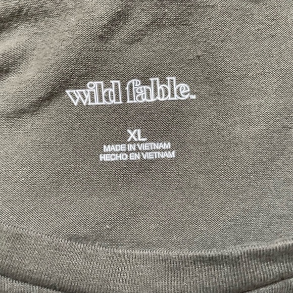 Wild Fable Women's Cropped Tee Size XL Olive Green Short Sleeve EUC Y2K 90s 00s - Picture 2 of 14